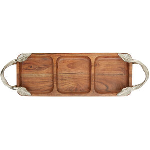 Vine  Acacia Wood 3 Section Serving Dish