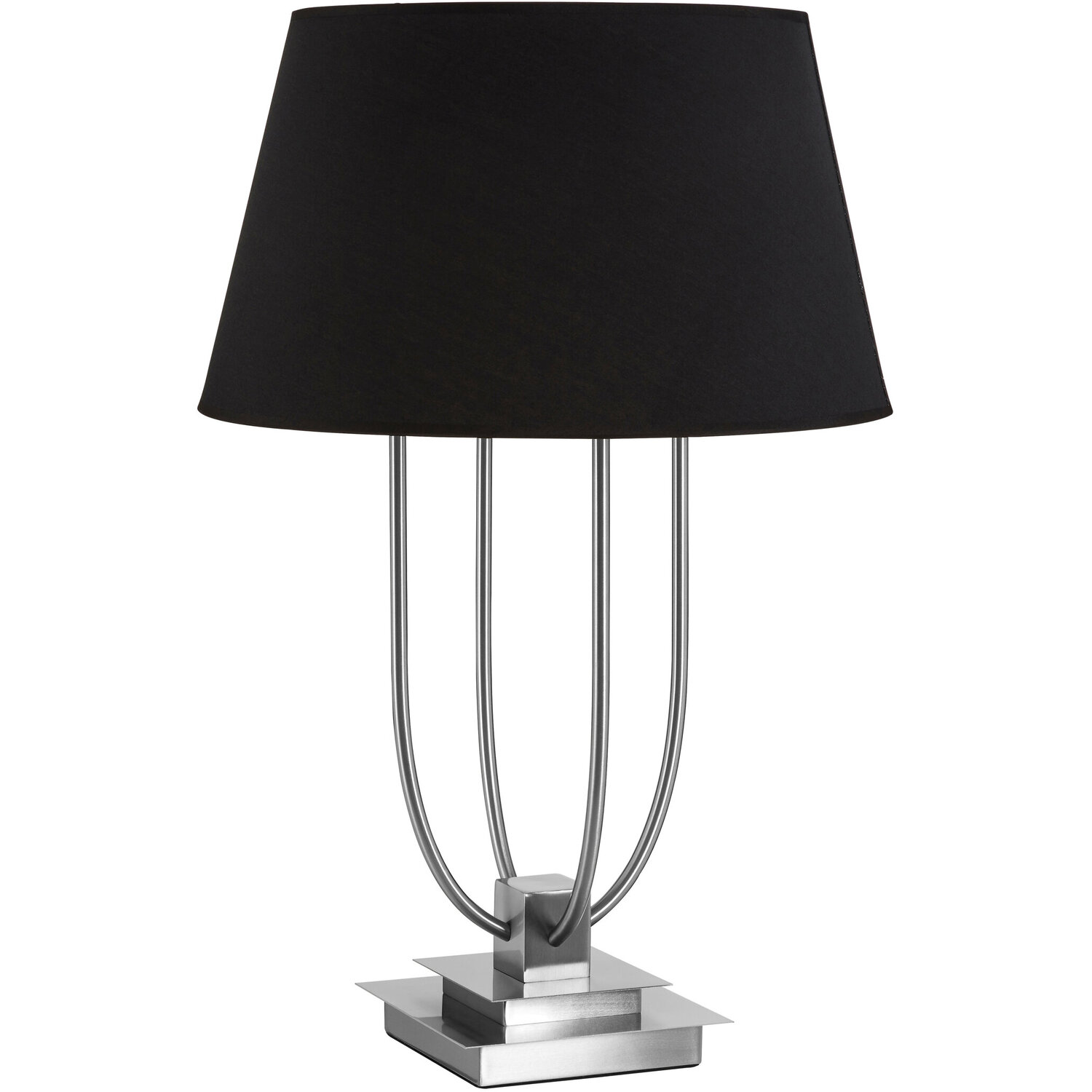 Regents Park Black Shade Table Lamp - Black