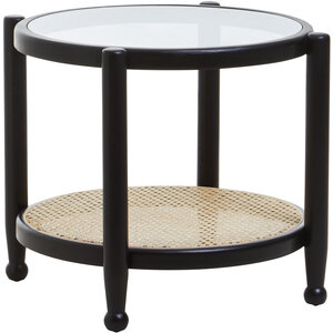 Cebu Rattan and Glass Side Table