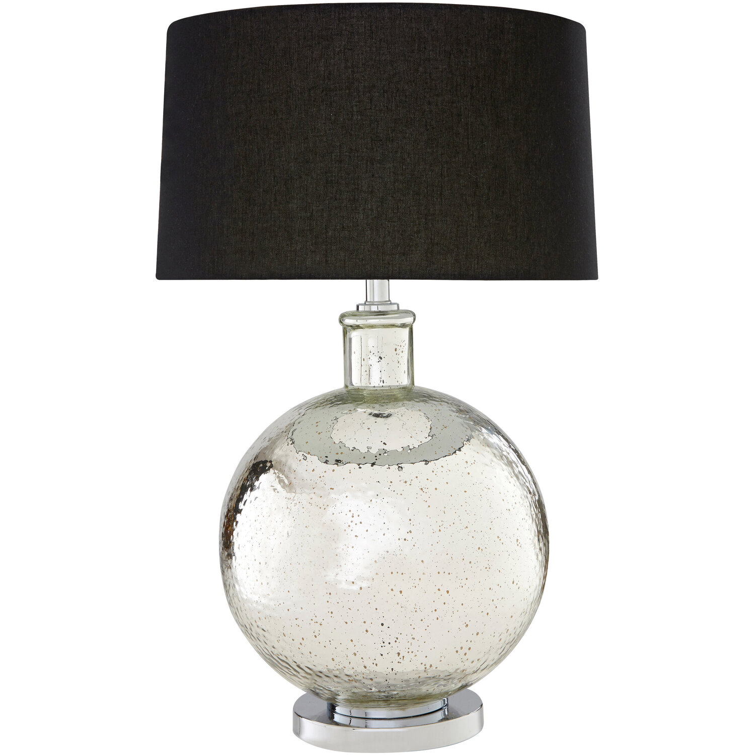 Aysel Glass Table Lamp with EU Plug - Silver