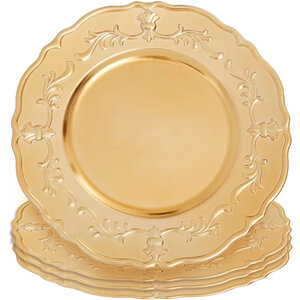 Dia Gold Finish Baroque Charger Plate