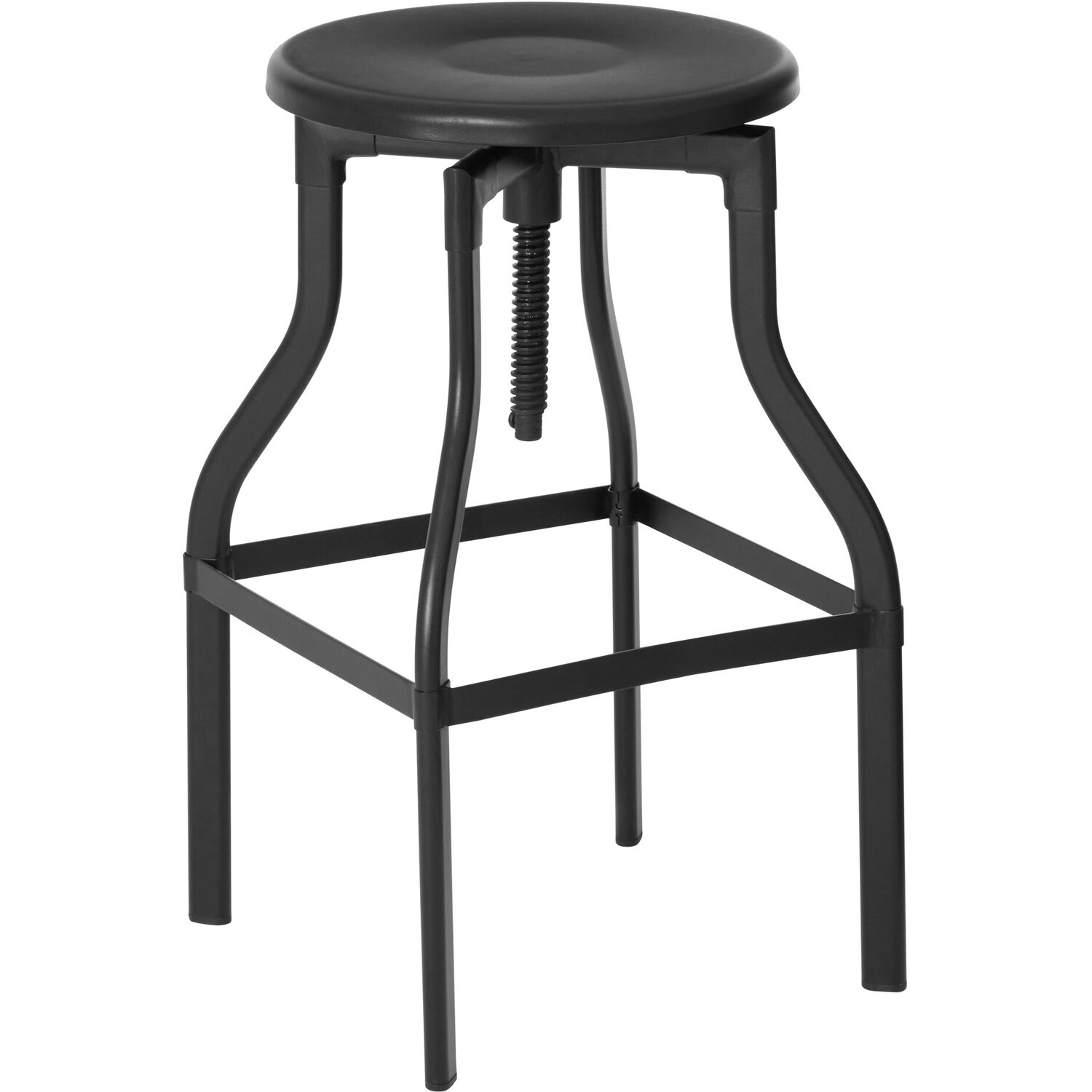 New Foundry Black Metal Bar Stool - Black