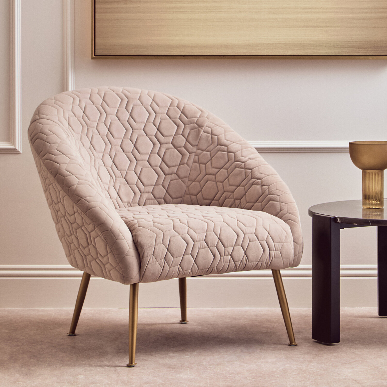 Tania Natural Occasional Chair - White