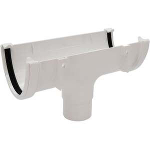 FloPlast Hi-Cap Running Outlet 68mm White - ROH1 - Gutter System Component