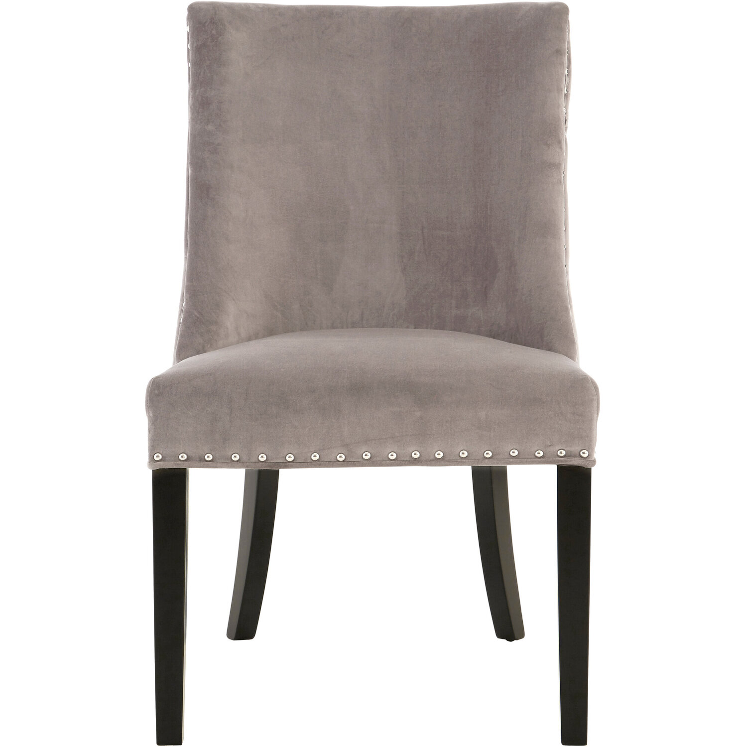 Regents Park Grey Velvet With Tufted Back Dining Chair - Grey