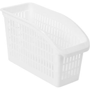 White Plastic Tall Fridge Storage Container Box Holder