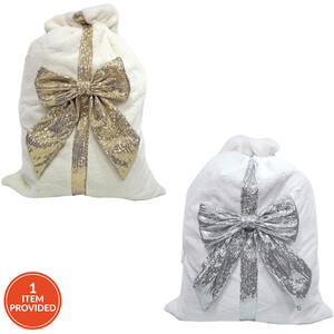 Sparkly Bow Present Sack