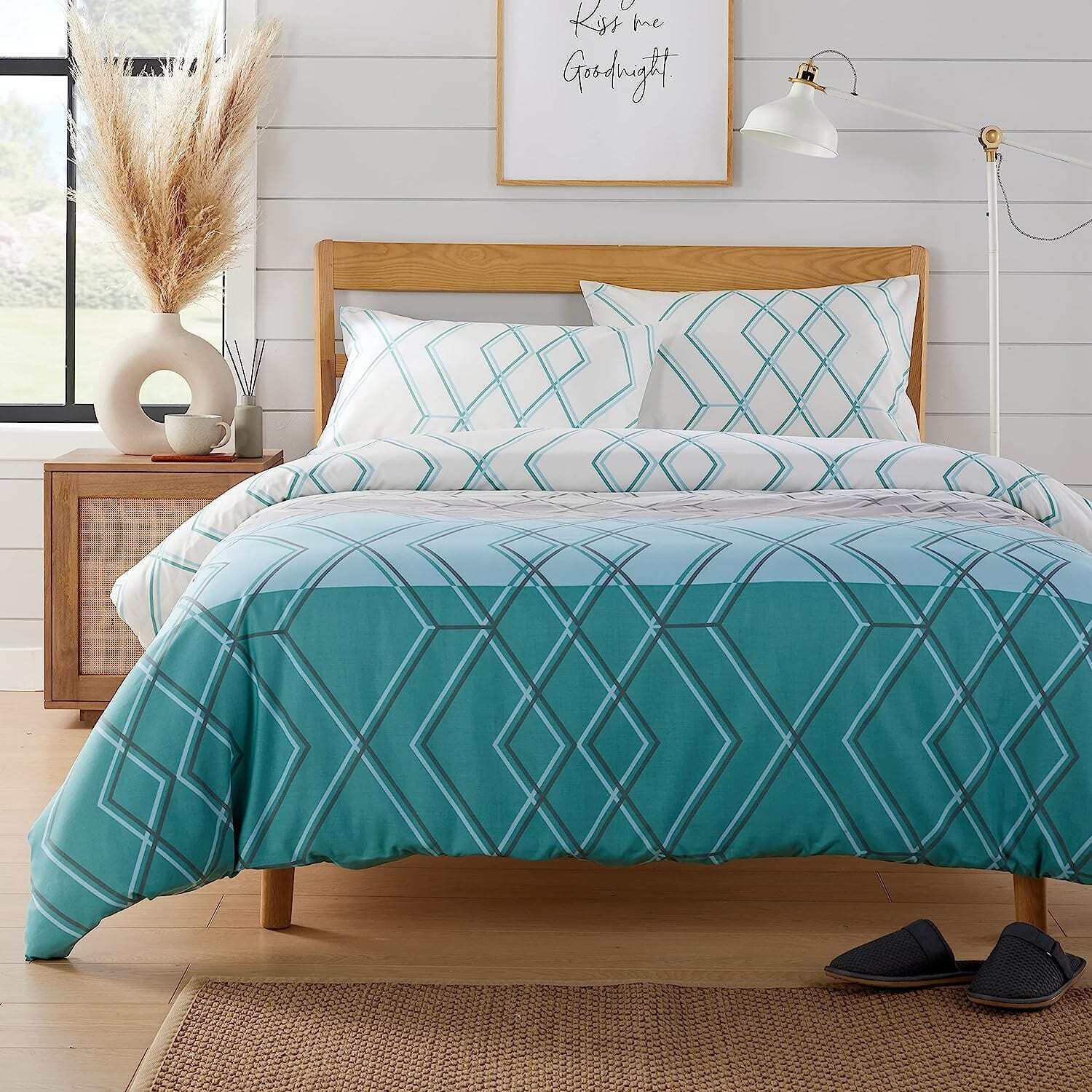 Havanna Geo Duvet Set - Teal Single