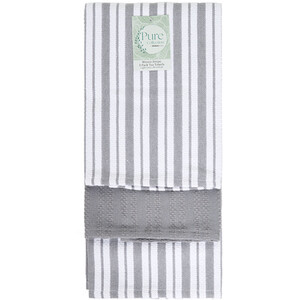 Pack of 3 Woven Stripe Tea Towels
