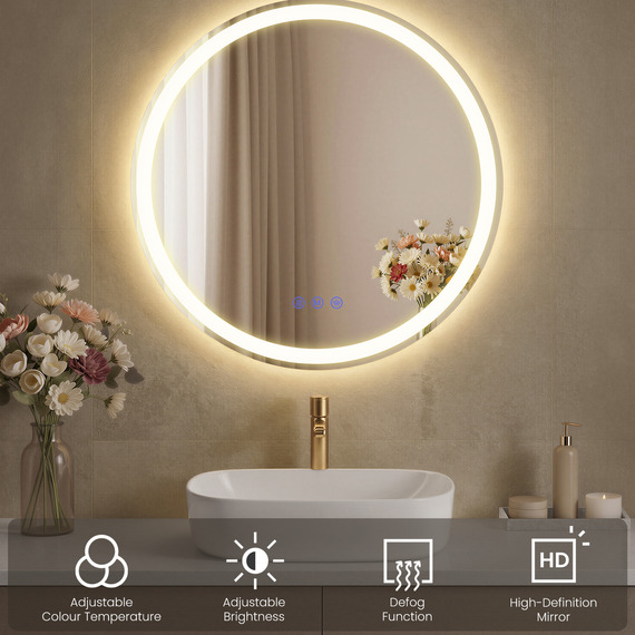 SONGMICS Bathroom Mirror with LED Lights