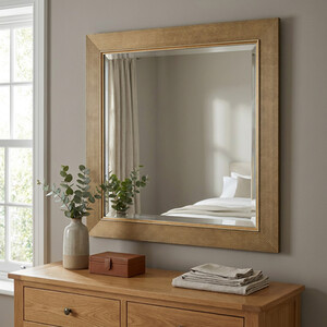Bronze Bevelled Square Mirror