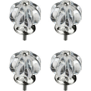 Victorian Style Set of 4 Clear Acrylic Drawer Knobs