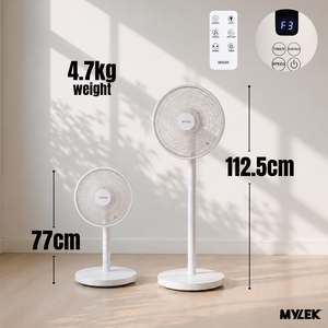 Pedestal Fan with Remote Control, 3 Speed Settings, 12 Hour Timer, 90 Oscillation, Multi Blade & Adj