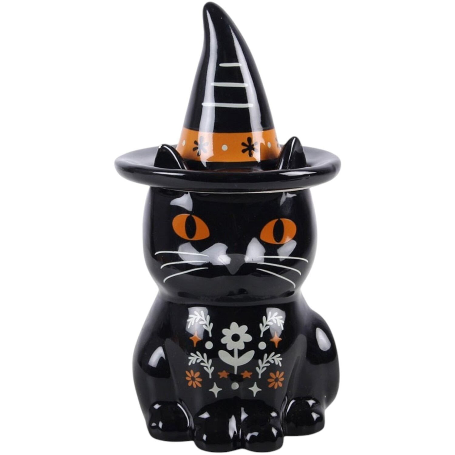 Frightful Folk Cat Oil Burner - Black