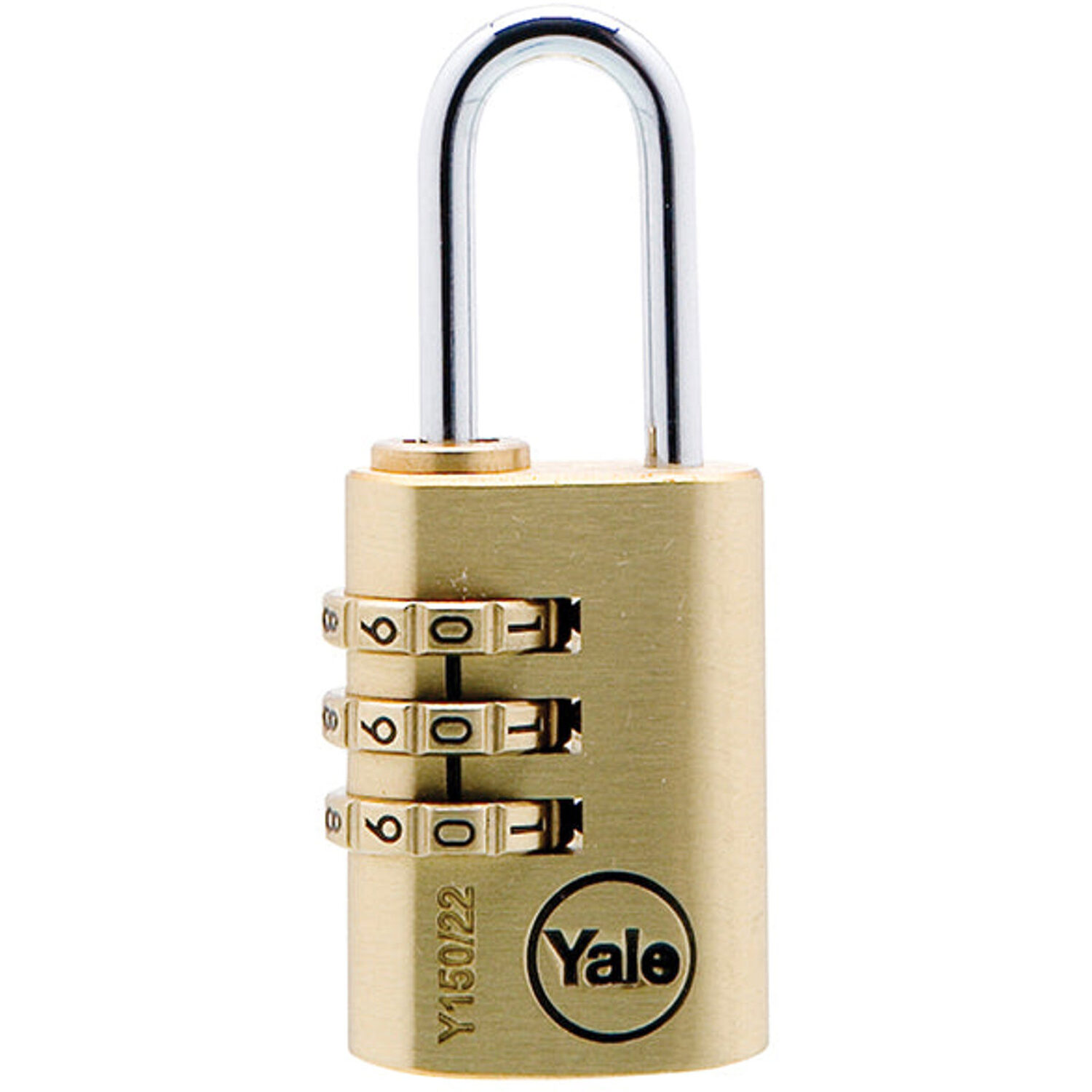B&Q - Yale Locks Y150/22/120/1 Y150 Brass Combination Padlock 22mm Yaly15022 - Image 4