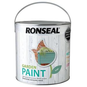 Ronseal Garden Paint Sage 2.5 Litre - Exterior Wood, Garden Paint - MPN 37419