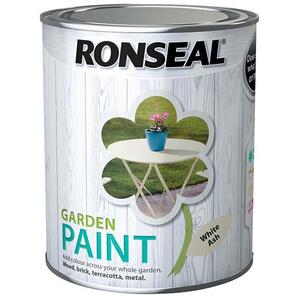 Ronseal Garden Paint White Ash 750ml - Exterior Wood and Metal Paint