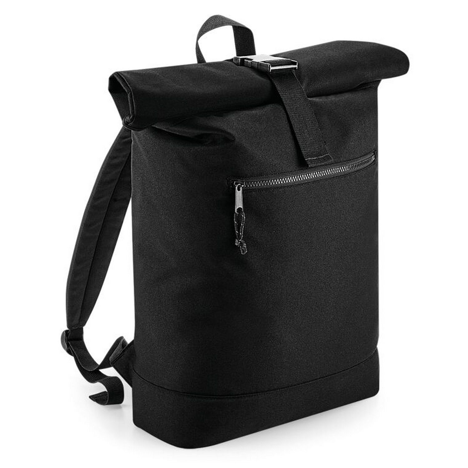 Bagbase Roll Top Recycled Backpack - Black