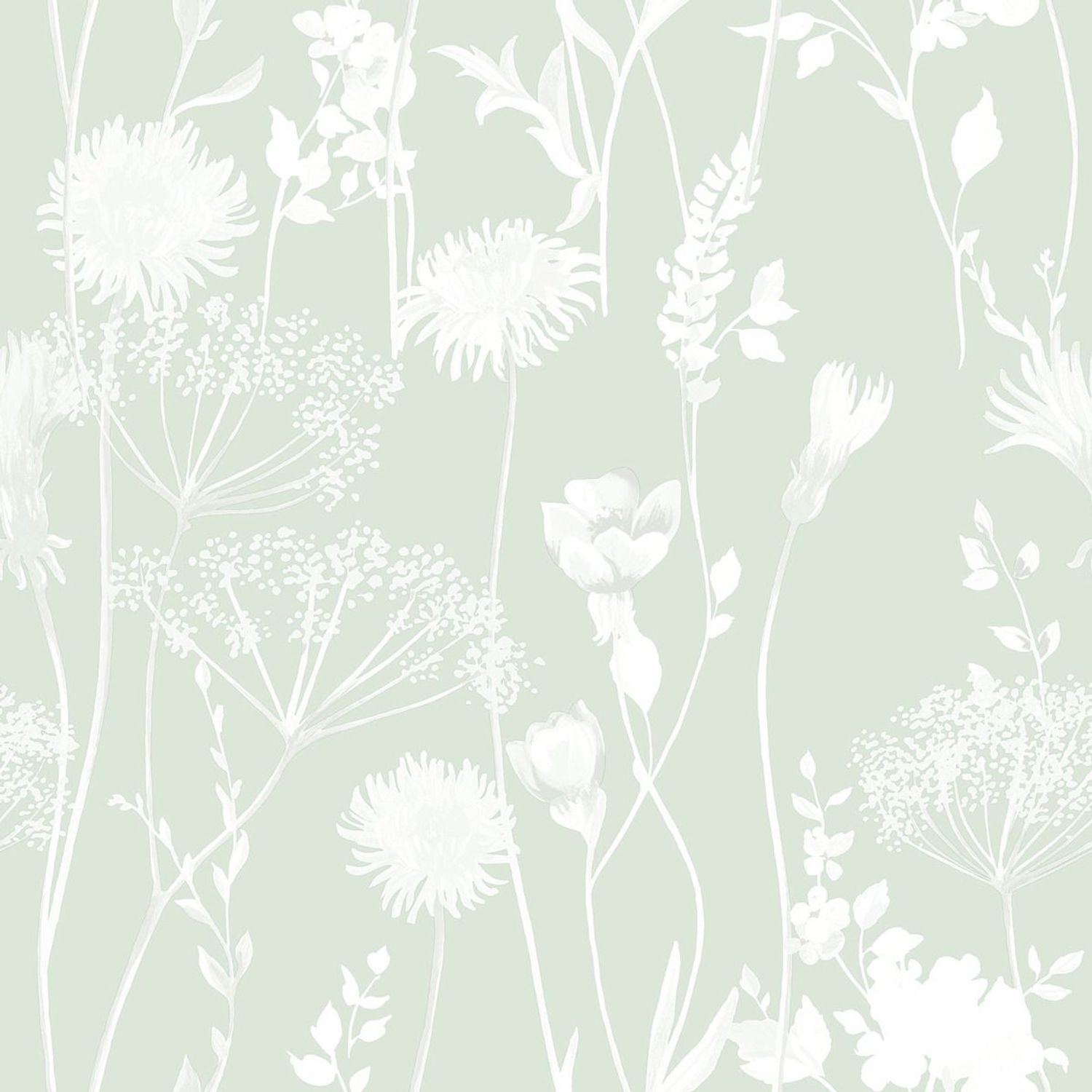 Muriva Unisex Green Catherine Lansfield Meadowsweet Floral Wallpaper In - Image 2
