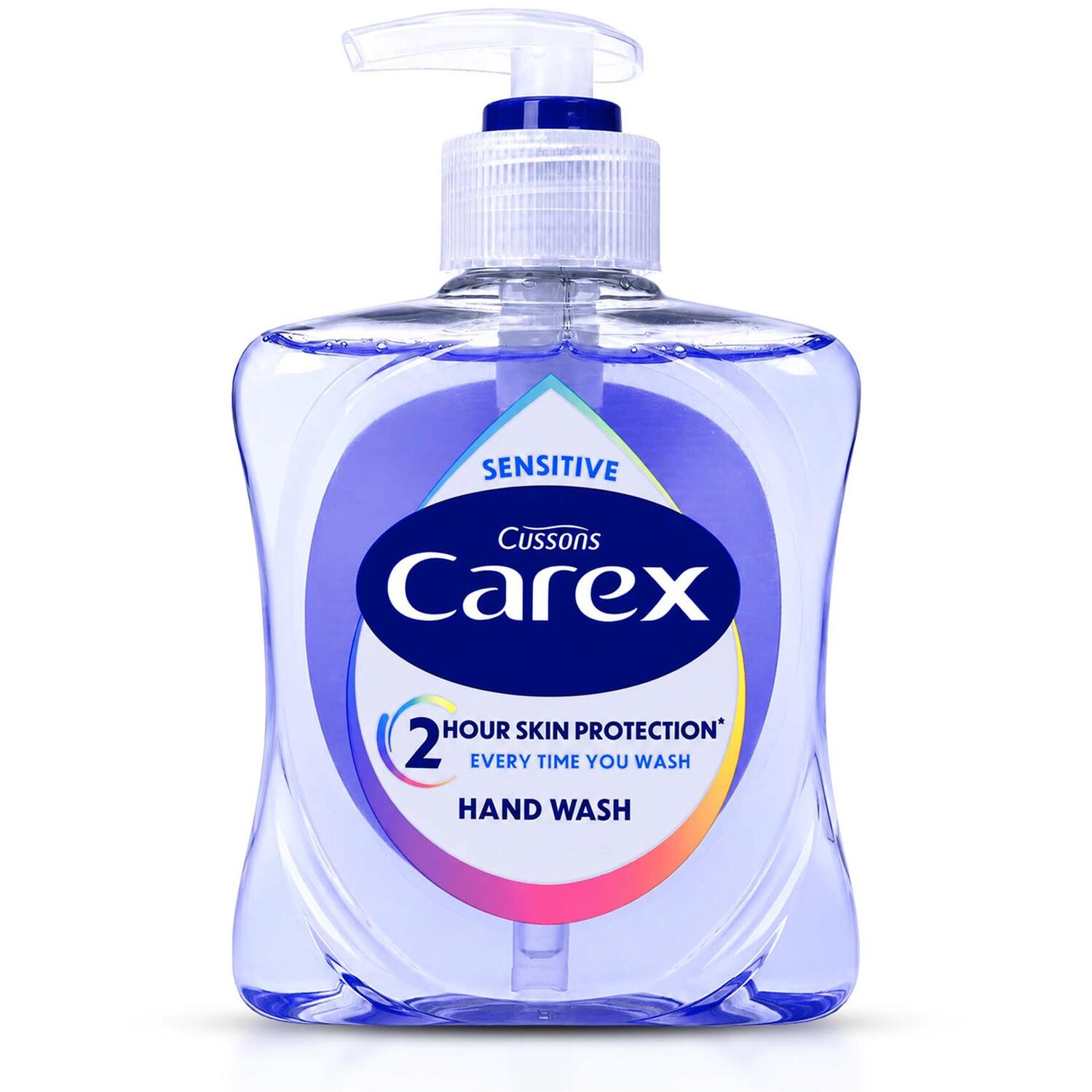 Carex Handwash Sensitive 250Ml - Gentle Formula For Sensitive Skin - White