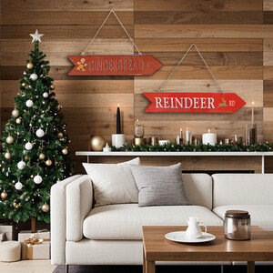 Festive Metal Hanging Wall Sign