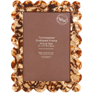 Tortoiseshell Scalloped Photo Frame