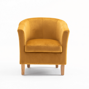 Mustard Bedford Small Padded Curved Back Tub Chair shot 16028264