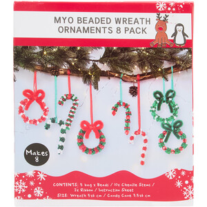 Make Your Own Beaded Wreath Ornaments