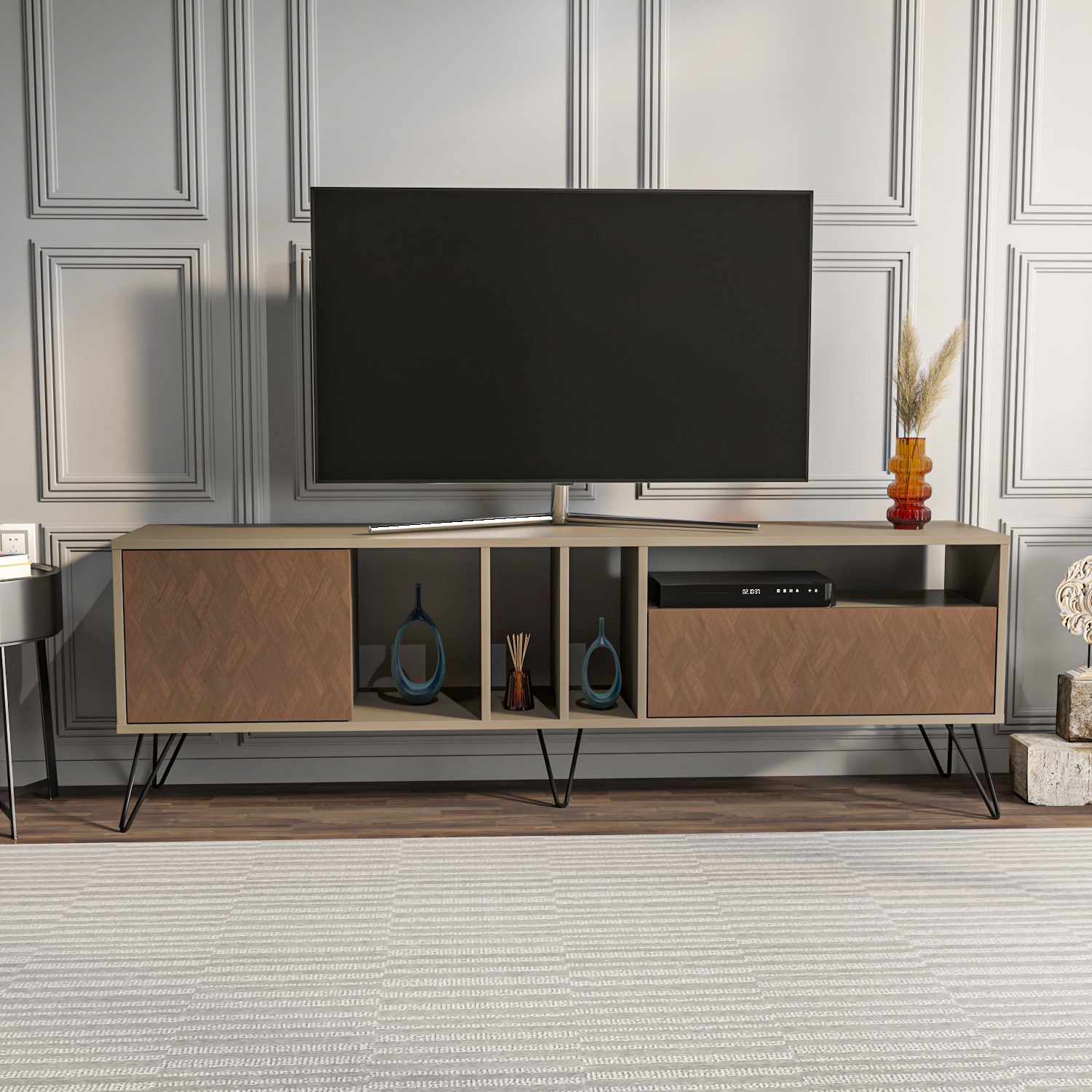 Decorotika Mistico Modern Tv Stand Tv Cabinet For Tv's Up To 71" - Galaxy Vintage - Image 2