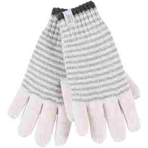 Ladies Striped Fleece Lined Knitted Warm Thermal Winter Gloves