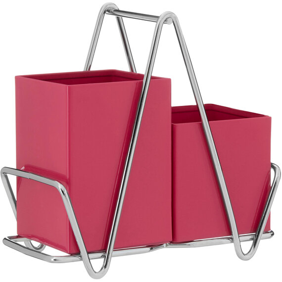 2 Compartment Hot Pink Cutlery Caddy