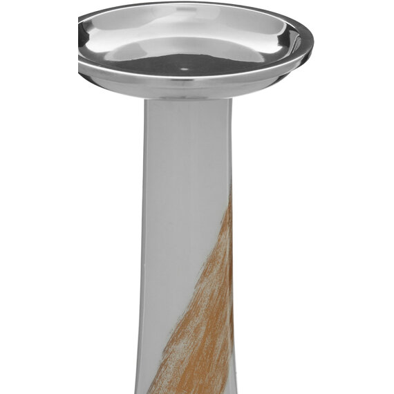 Alma White And Gold Candle Holder