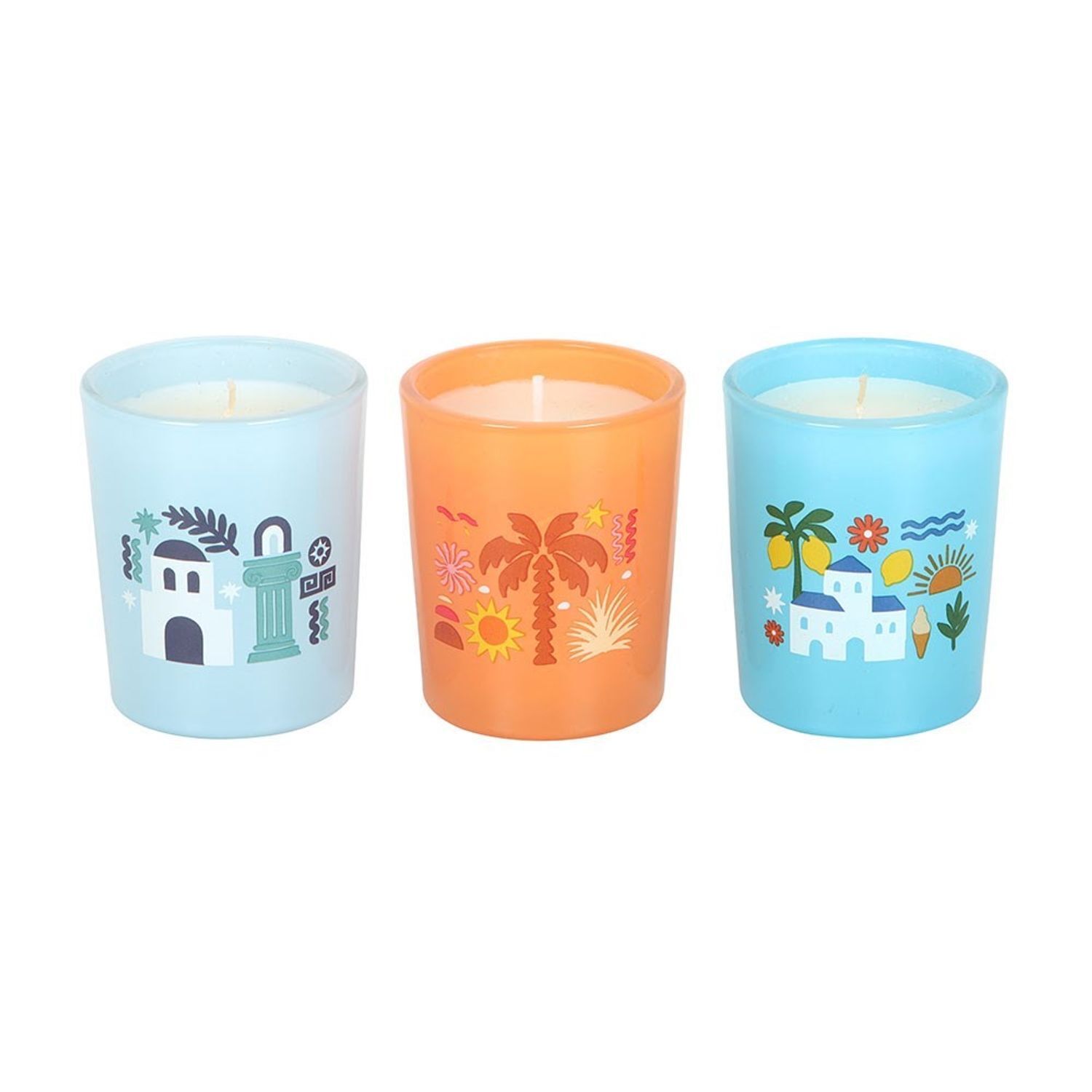 Something Different Scents Of Europe Scented Candle (Pack Of 3) - Multicoloured
