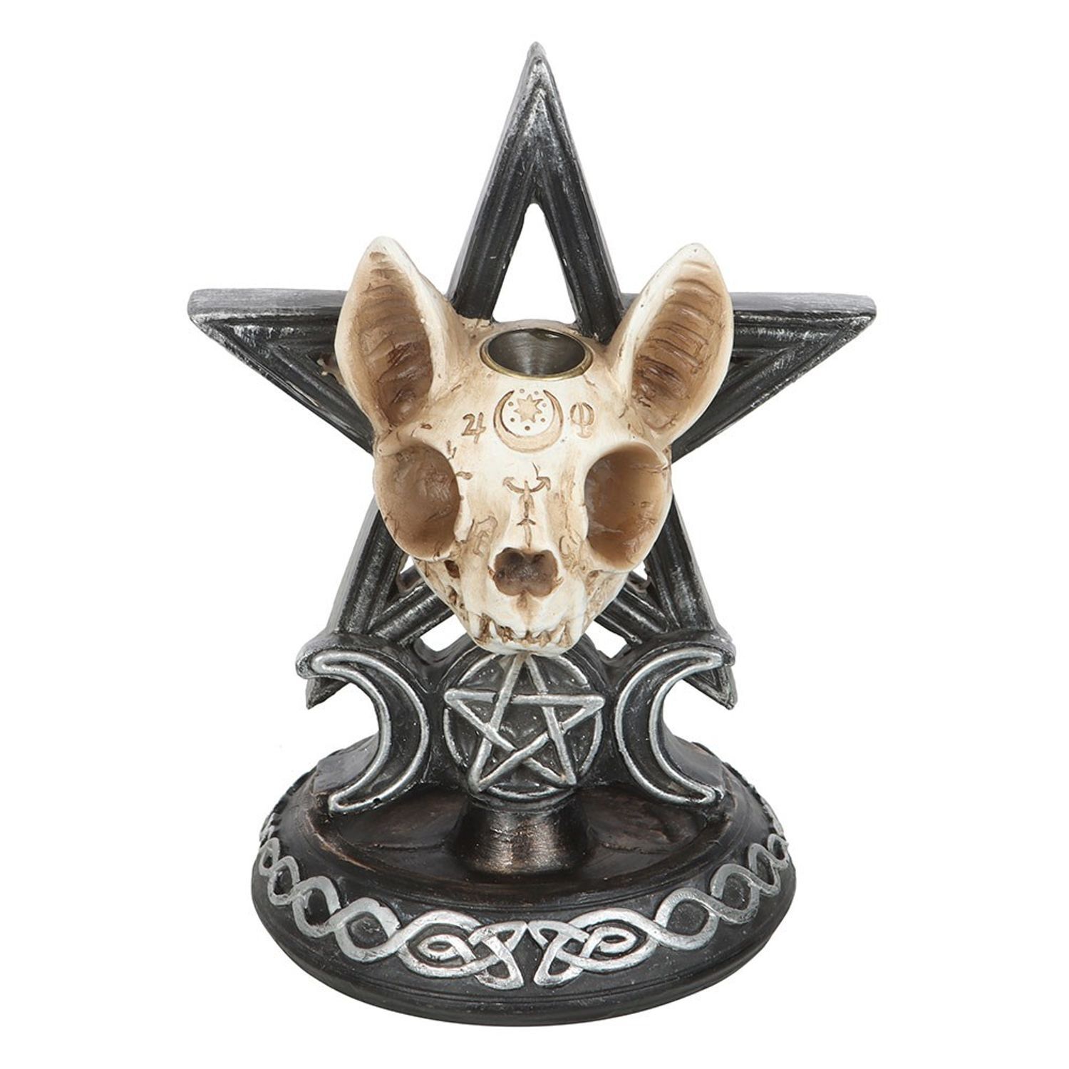 Something Different Ouija Cat Backflow Incense Burner - Black/Brown