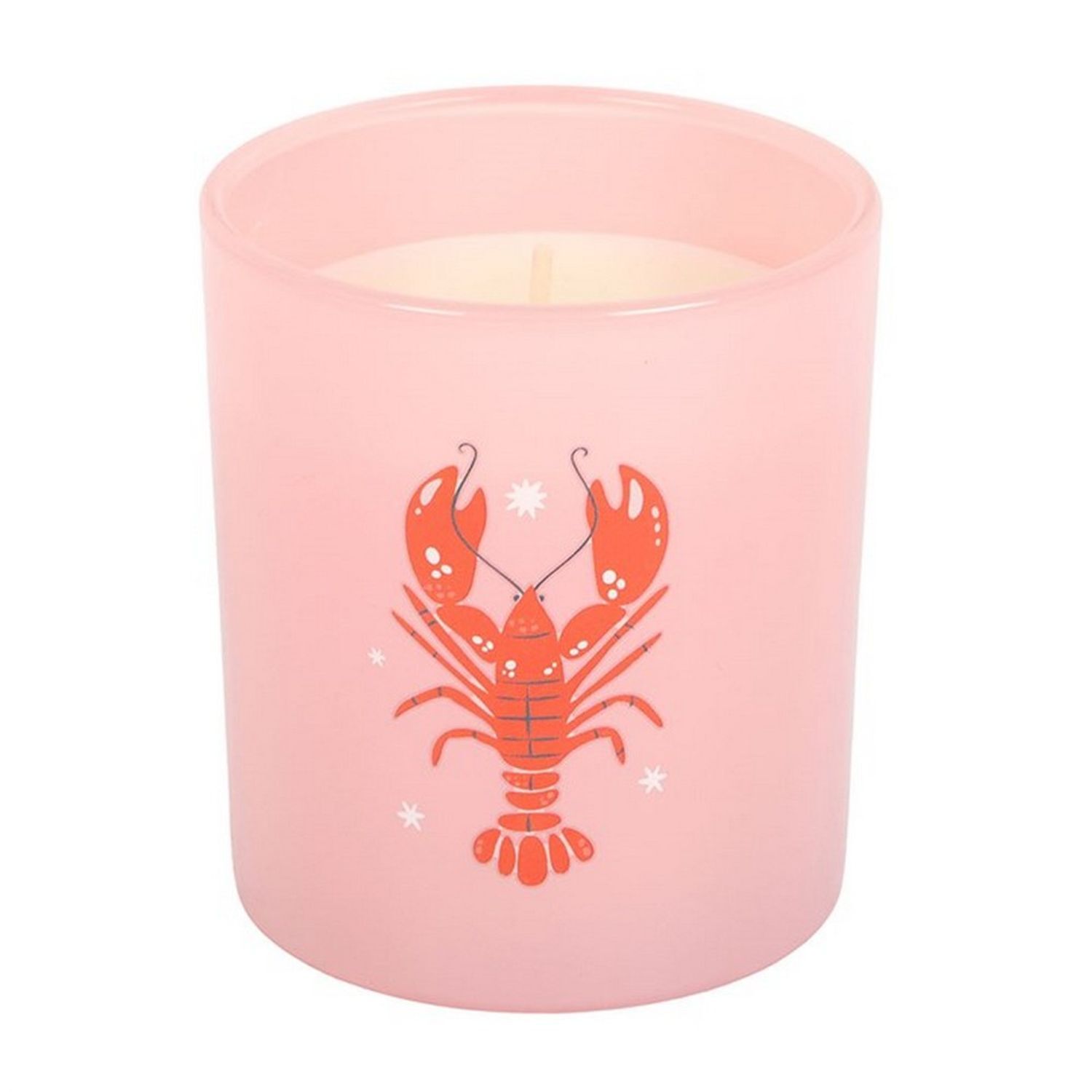 Something Different Coconut & Sea Salt Lobster Scented Candle - Pink