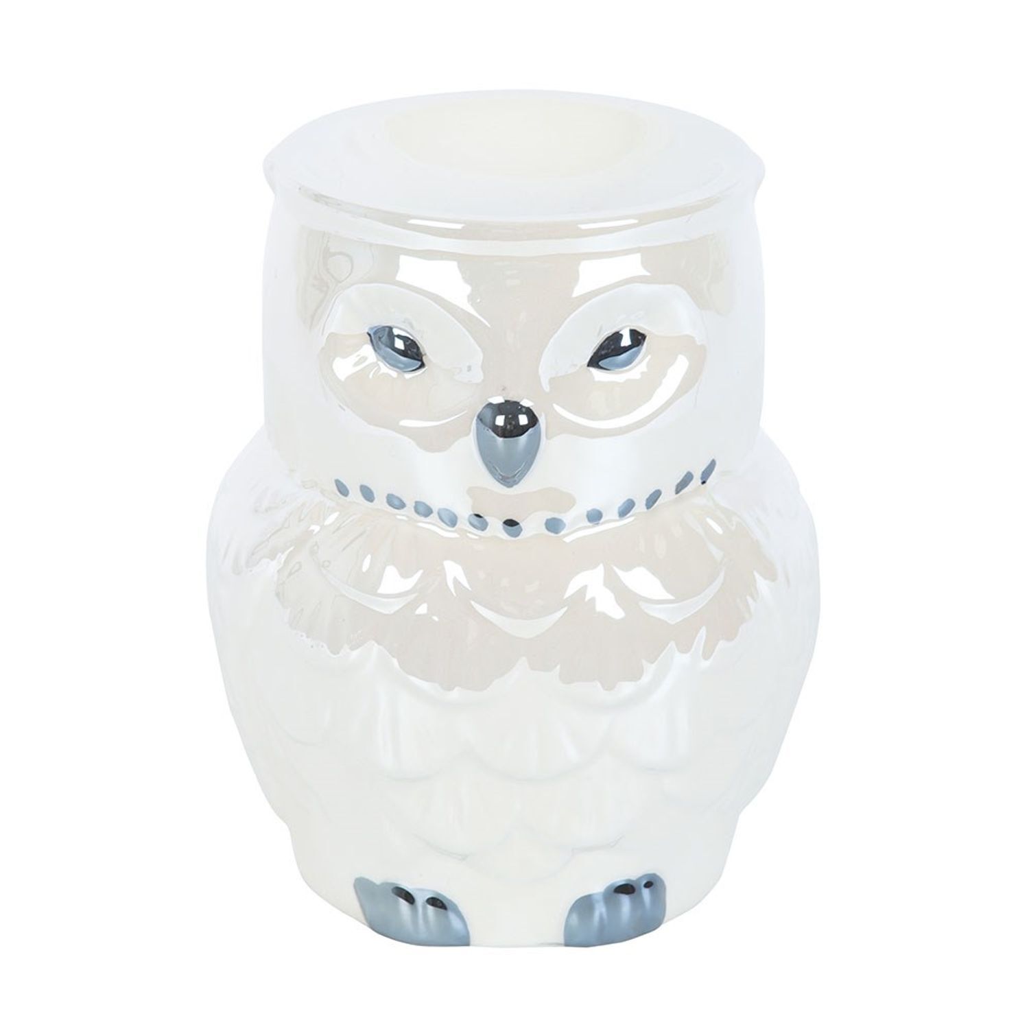  - Something Different Iridescent Owl Oil Burner White (One Size) - Image 3