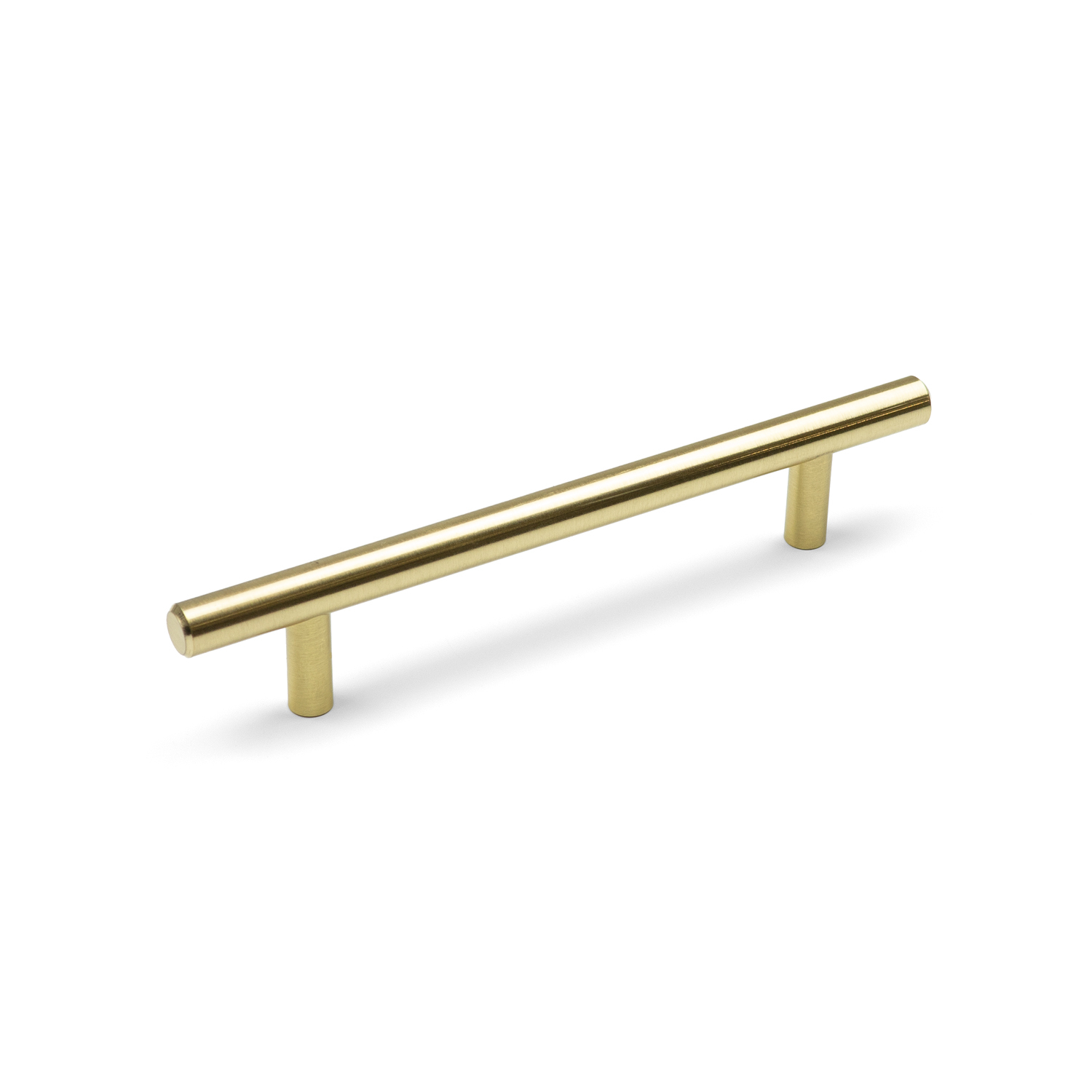 - 128mm Satin Brass T-Bar Cabinet Handle Kitchen Cupboard Door Drawer Pull Bathroom Bedroom Furniture Wardrobe Replacement Upcycle - Image 2