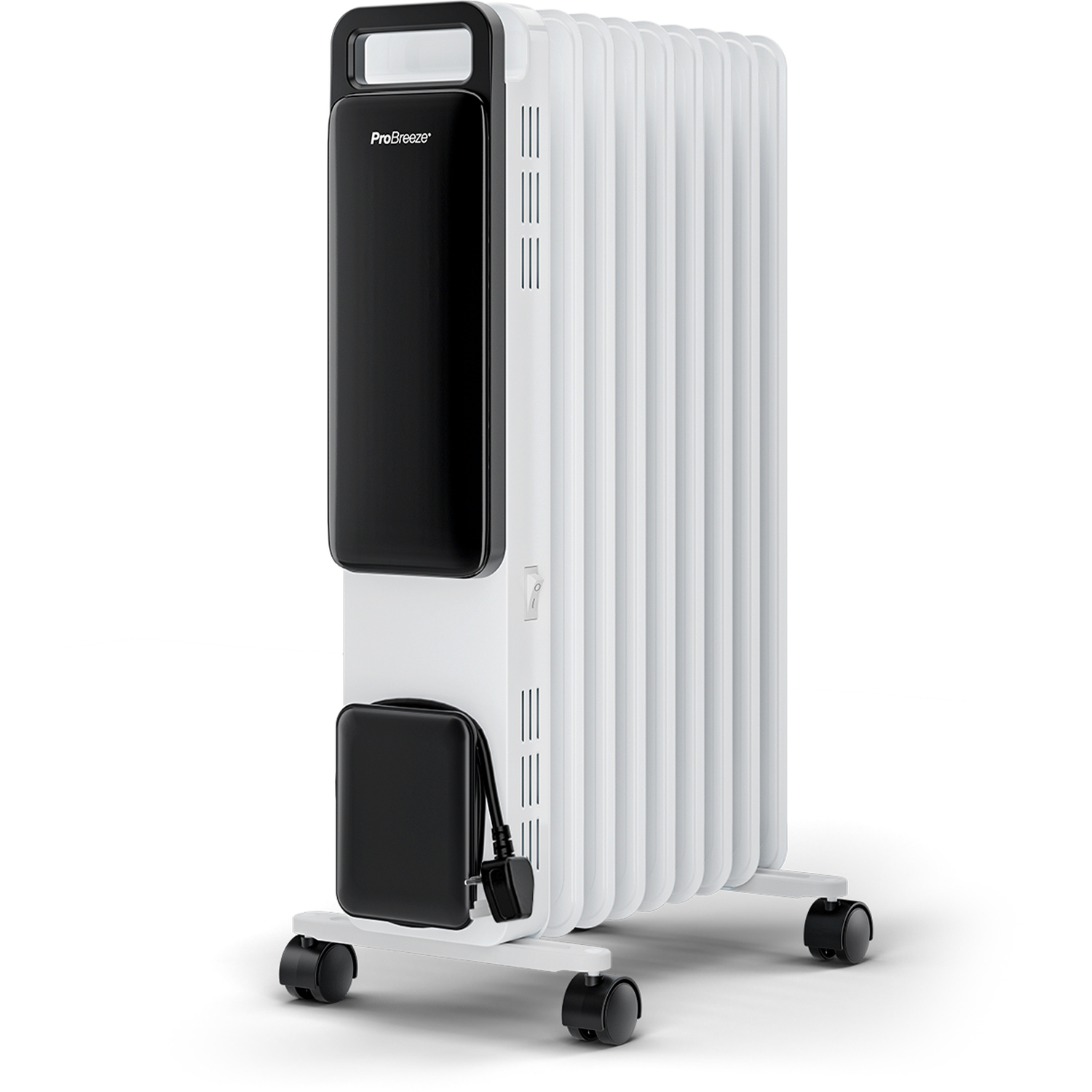 Pro Breeze Unisex White Omniwarm 2500W Oil Filled 11 Fins Radiator Heater With Digital Display In - Image 5