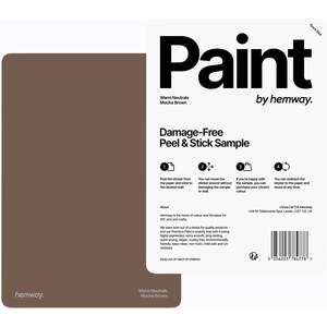 Hemway Chalk Based Furniture Paint A5 Sample, Mocha Brown, Peel & Stick