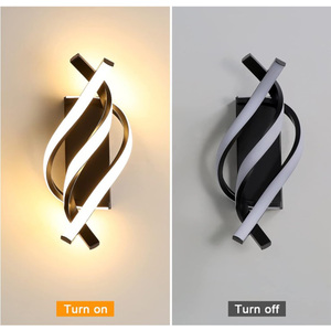 Wall Light Black Spiral