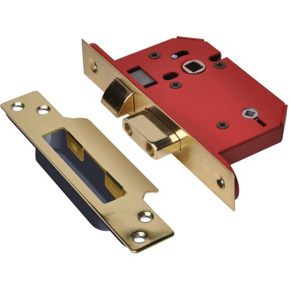 Union tubular mortice latch 2648 silver enamel 64mm case 44.5mm backset