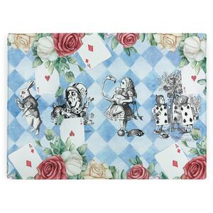 Alice's Adventures in Wonderland Large Smooth Glass Worktop Protector - Kitchen Chopping Board