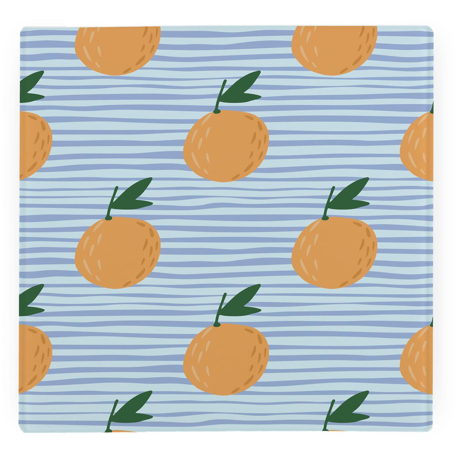 Image of Striped Mandarins Large Square Worktop Protector&hellip;