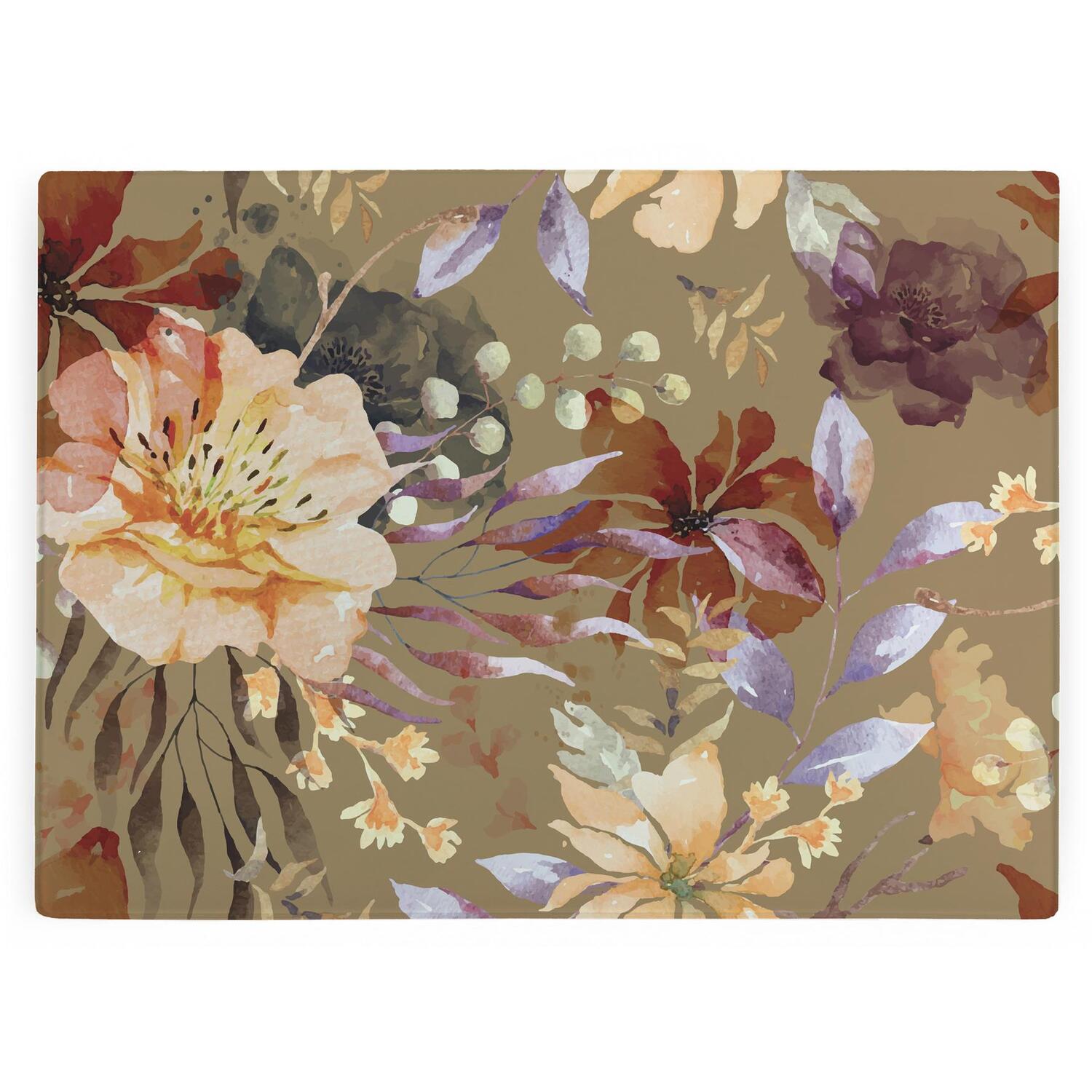 Image of Rustic Flowers Glass Worktop Saver -&hellip;