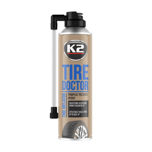 K2 Tire Doctor Inflator Seals Inflates Punctured Tires Tube Wheel Repair 400ml
