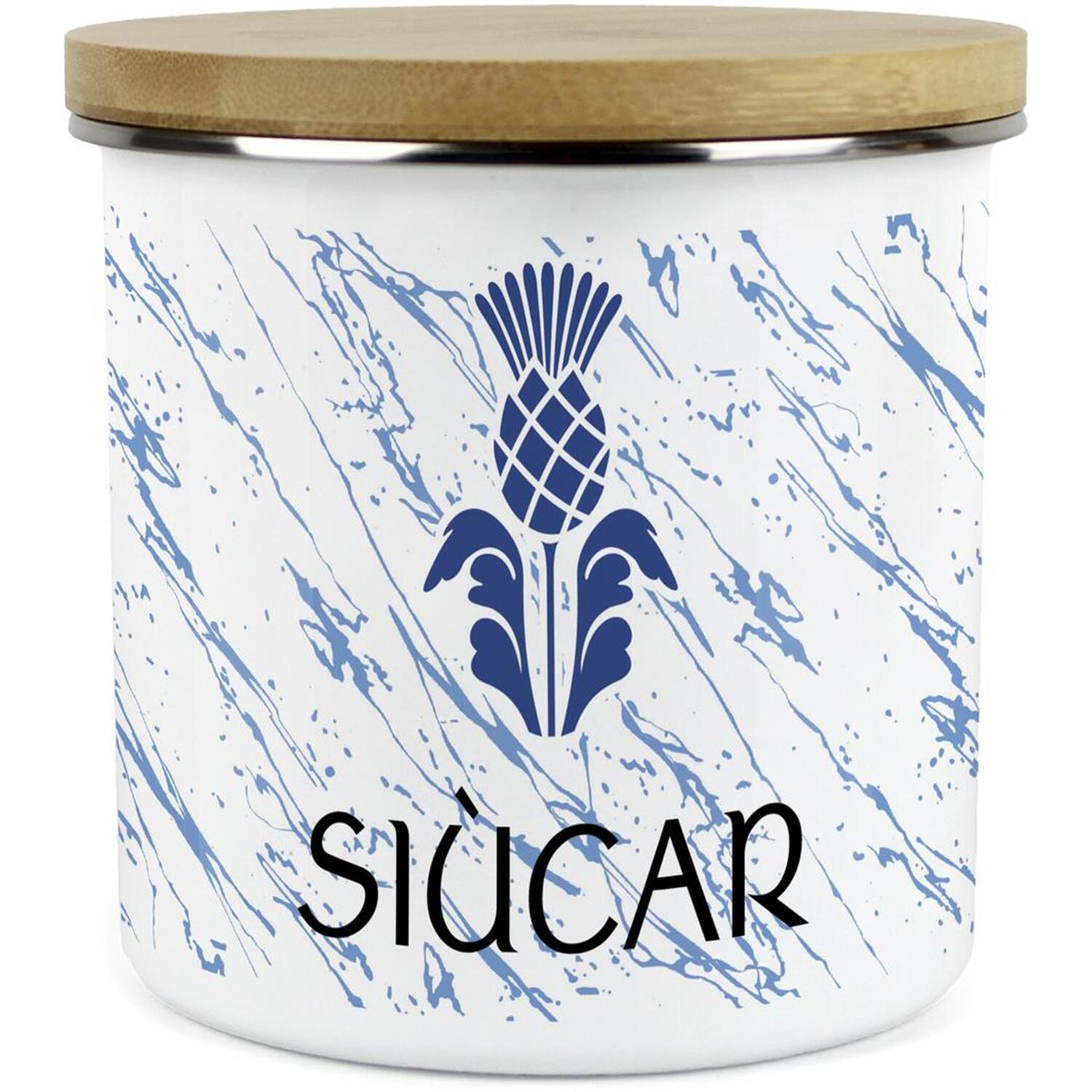 Purely Home Scottish Thistle Large Kitchen Storage Canister (Scottish) - White