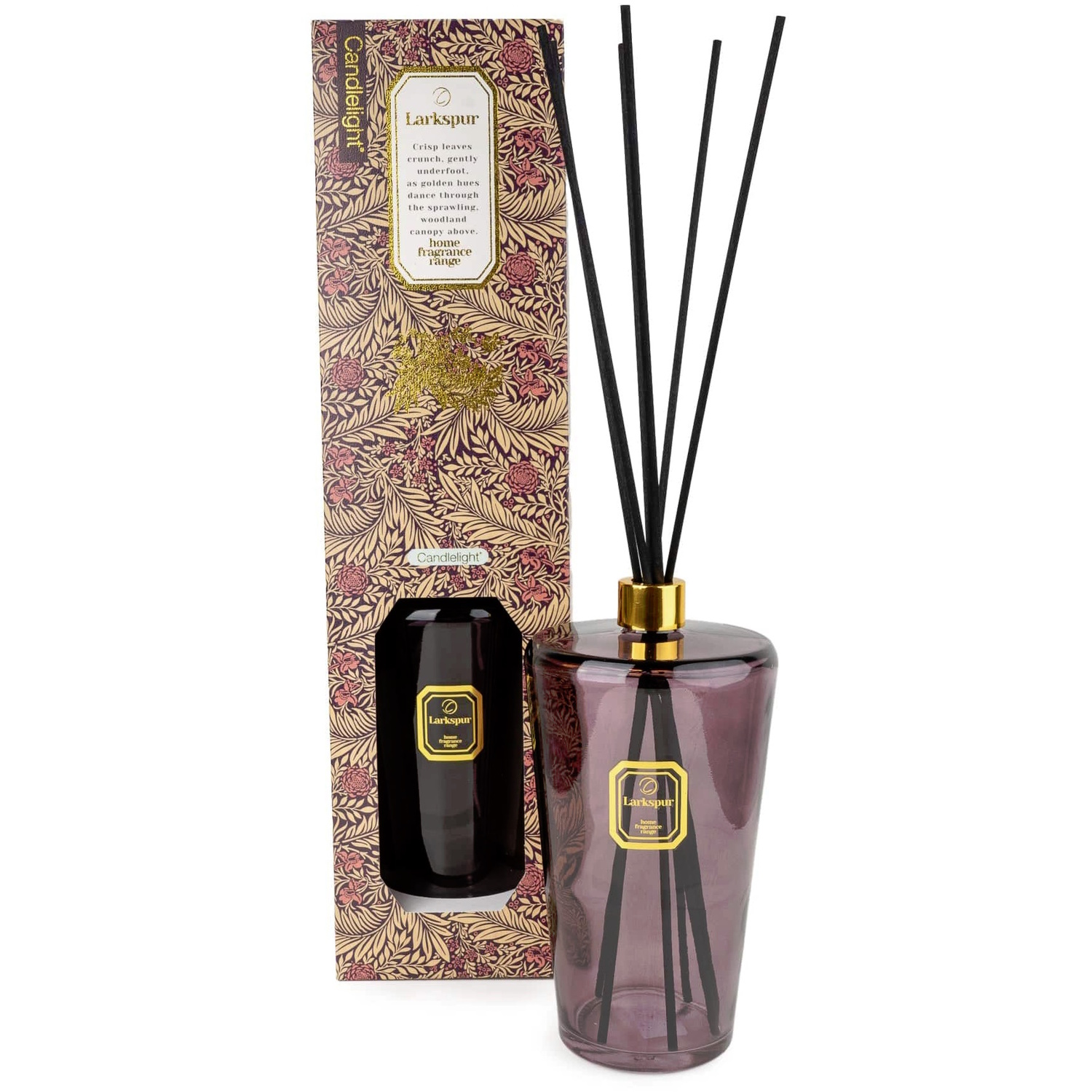 Candlelight 1000ml Home Fragrance Reed Diffuser Larkspur Scent in Plum