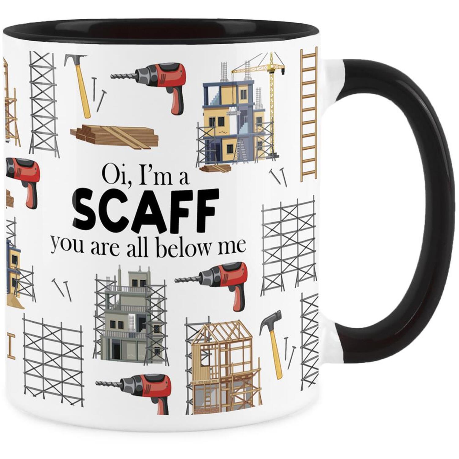 Scaffolder Mug - Novelty Trades Gift - White & Black Ceramic Tea/Coffee Gift - Image 2