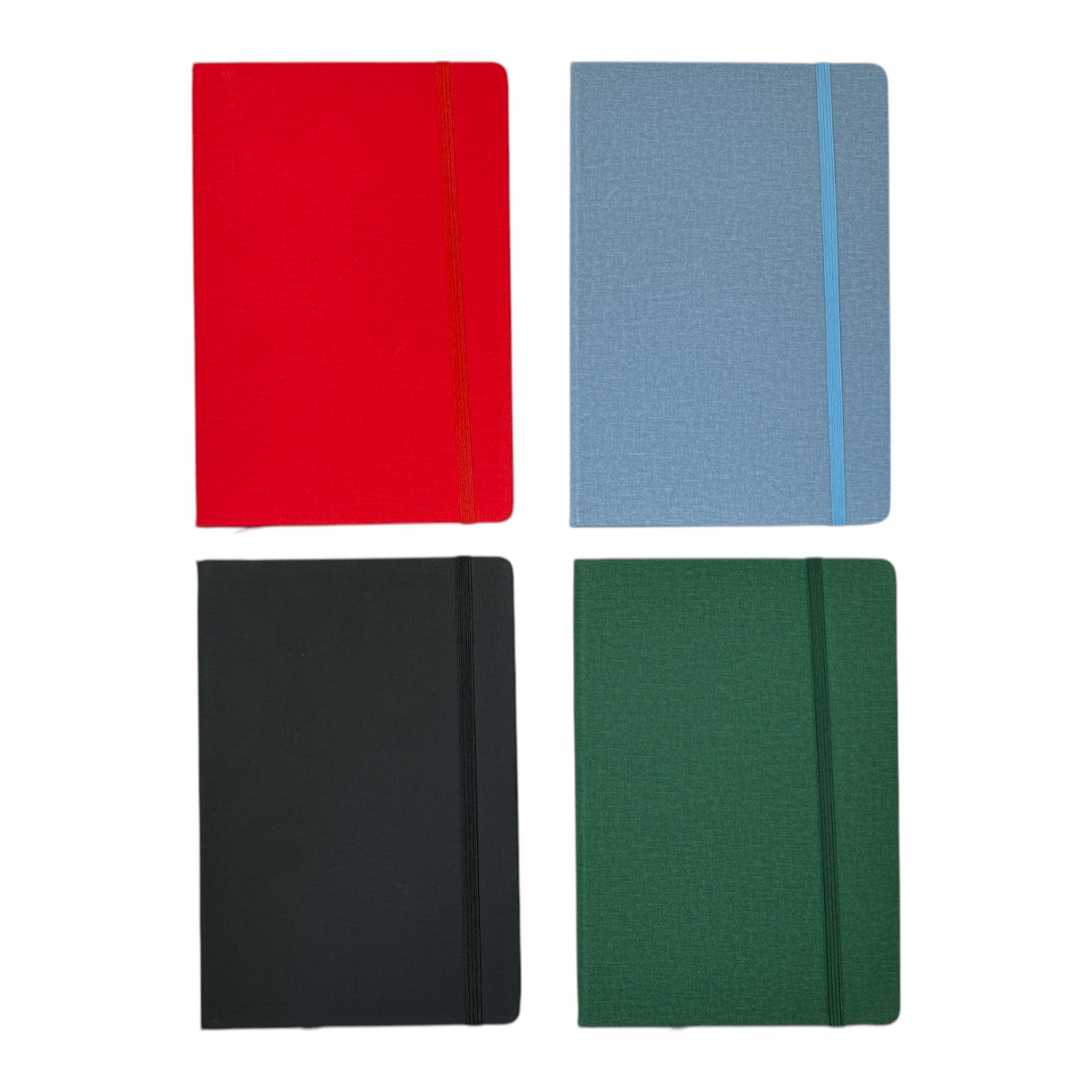 Foska Single A5 96 Sheets Ruled Pu Leather Cover Notebook With Elastic Closure - Multi