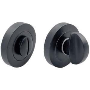 Bathroom Thumbturn and Release - 10mm, Matt Black